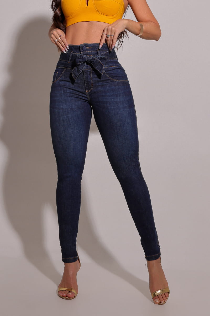 Calça Jeans Ultra Modeladora Parfamelie – Acompanha Cinto Premium