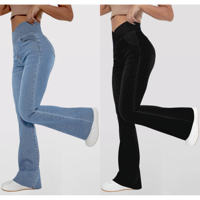 [Compre 1, Leve 2] Exclusivo - Calça Cintura Alta Cruzada Parfamelie
